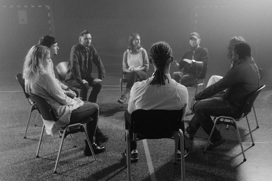 group therapy session - Mental health retreat group therapy session - Mental health retreat