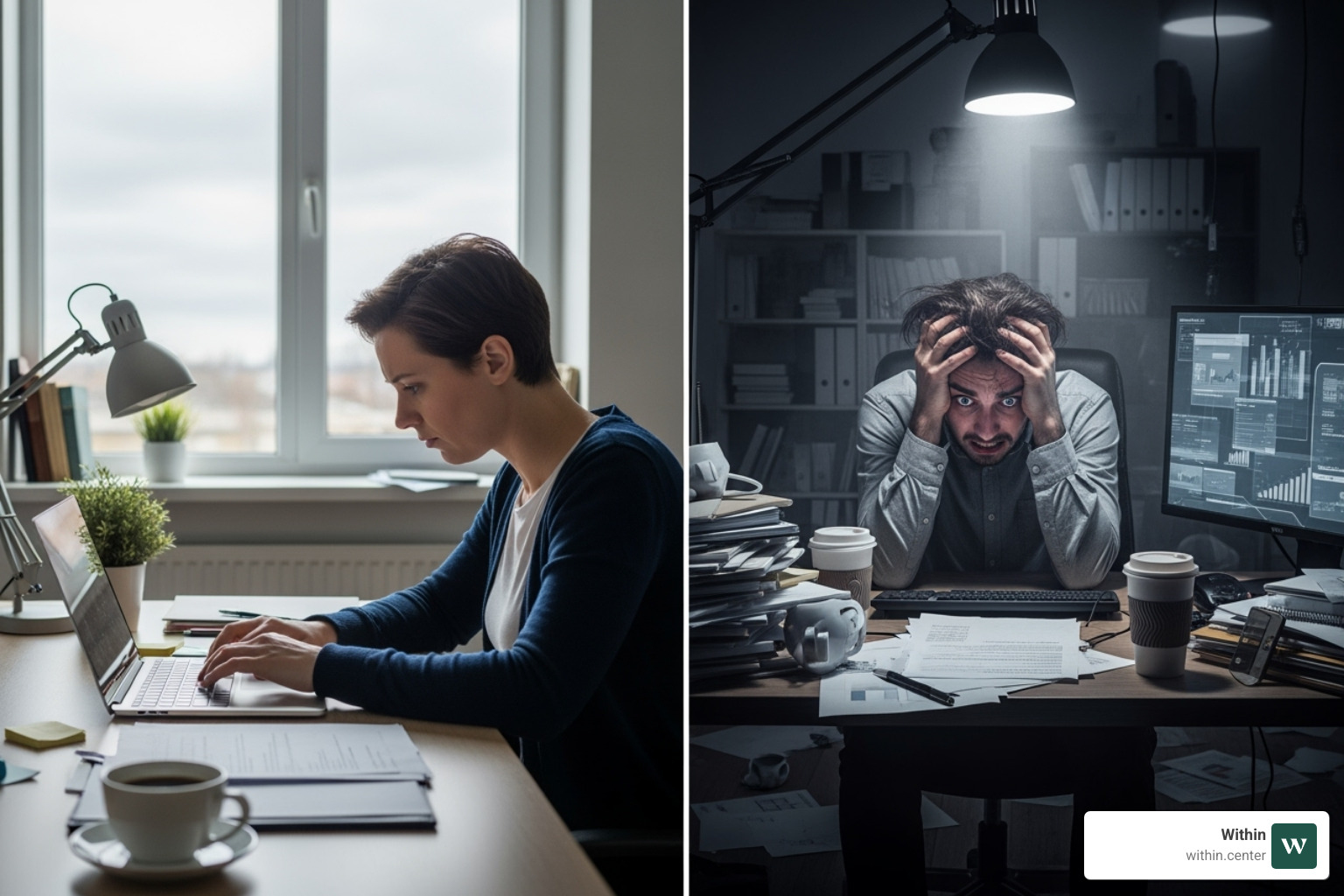 A graphic illustrating the difference between everyday stress and a clinical anxiety disorder - Anxiety treatment Texas